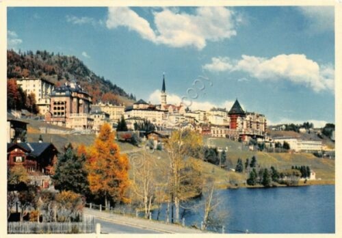 Cartolina St Moritz Dorf im Herbst
