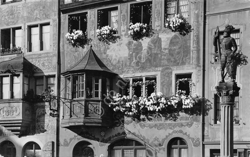 Cartolina Stein am Rhein Hotel Sonne am Rathausplatz 1964