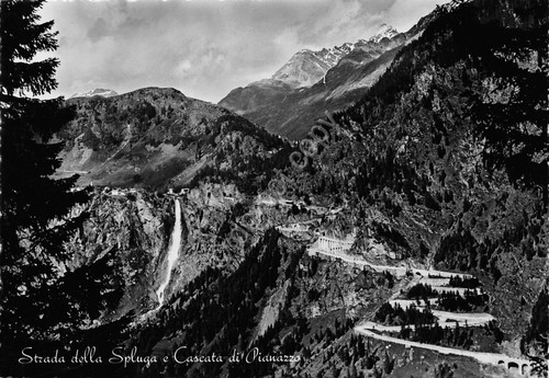 Cartolina Strada dello Spluga Cascata di Pianazzo