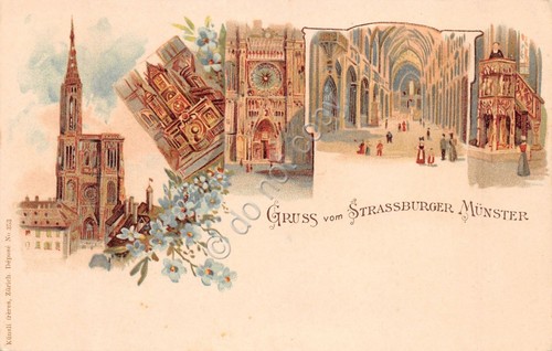 Cartolina Strassburger Munster gruss aus