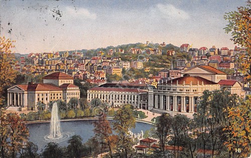 Cartolina Stuttgart Landestheater 1927