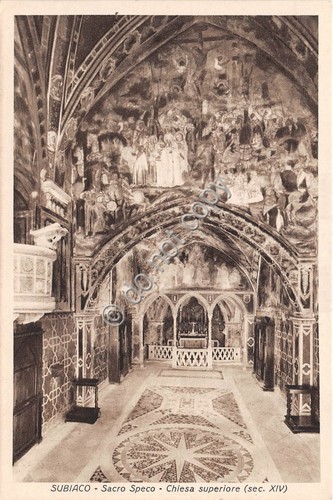 Cartolina Subiaco Chiesa Superiore Sacro Speco