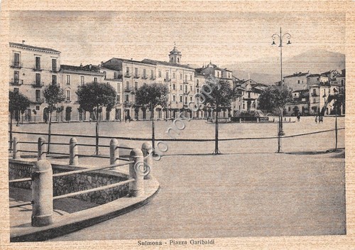 Cartolina Sulmona Piazza Garibaldi