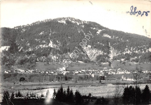 Cartolina Sutrio Panorama anni '50