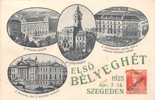 Cartolina Szegeden Elso Belyeghet 1925