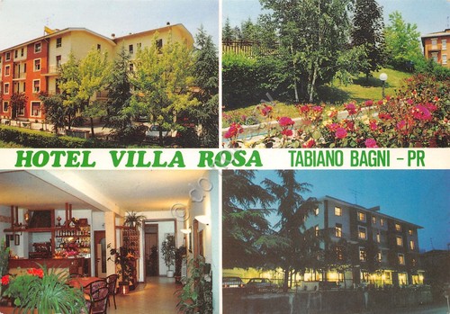 Cartolina Tabiano Bagni Hotel Villa Rosa vedute