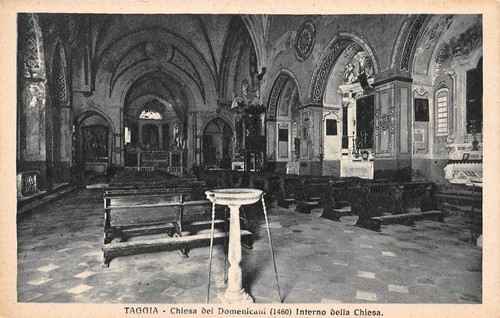 Cartolina Taggia Chiesa dei Domenicani Interno