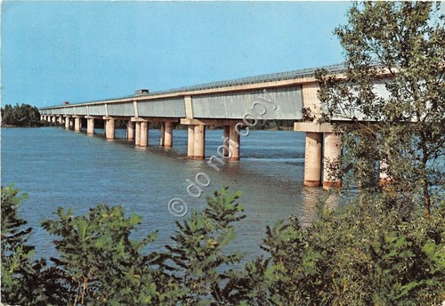 Cartolina Taglio di Po Ponte sul Fiume Po di Venezia …