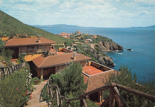 Cartolina Talamone Panorama e ville 1978 (Grosseto)