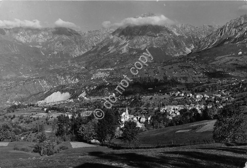 Cartolina Tambre d'Alpago panorama 1951