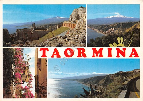 Cartolina Taormina vedute 1990 (Catania)