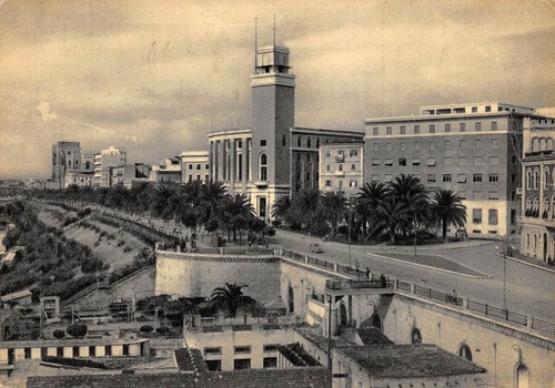 Cartolina Taranto Lungomare Rotonda 1954