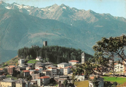 Cartolina Teglio Panorama 1970 (Sondrio)