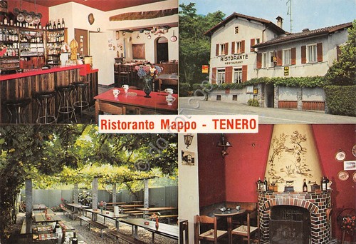 Cartolina Tenero Lago Maggiore Ristorante Mappo Groppo 4 vedute