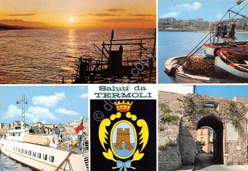 Cartolina Termoli vedute 1970 (Campobasso)