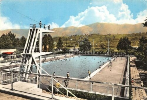 Cartolina Terni Piscina animata 1963