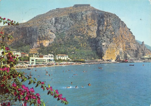 Cartolina Terracina Monte Giove panorama dal mare 1971