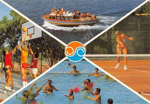 Cartolina Terrasini Palermo Hotel villaggio Città del Mare vedute sport
