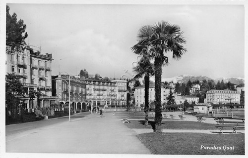 Cartolina Ticino Lugano Paradiso Quai