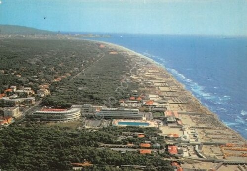 Cartolina Tirrenia Veduta aerea