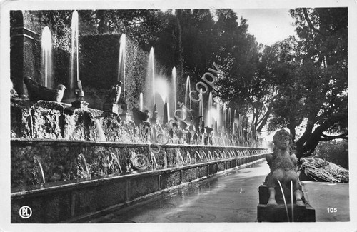 Cartolina Tivoli Villa D'Este Viale delle cento fontane