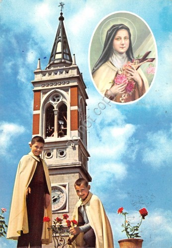 Cartolina Tombetta Verona Santuario S. Teresa del B. Gesù 1967