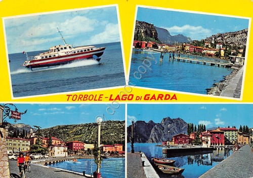 Cartolina Torbole Lago di Garda vedute 1970 grinza (Trento)