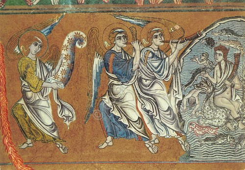Cartolina Torcello Basilica Mosaico Giudizio Universale particolare