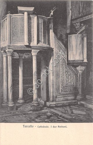 Cartolina Torcello Cattedrale I due Amboni (Venezia)