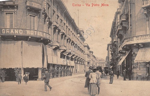 Cartolina Torino - Via Pietro Micca - Animata - Grand …
