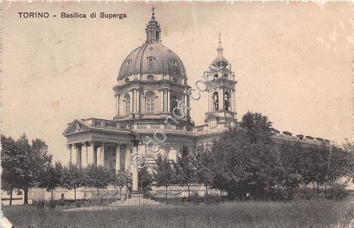 Cartolina Torino Basilica di Superga 1917