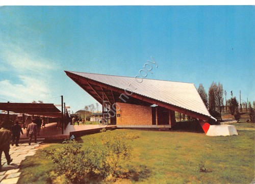 Cartolina Torino Chiesa nella zona dell'Esposizione 1961