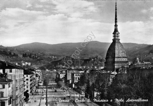 Cartolina Torino Corso San Maurizio e Mole Antonelliana Ed. SAF