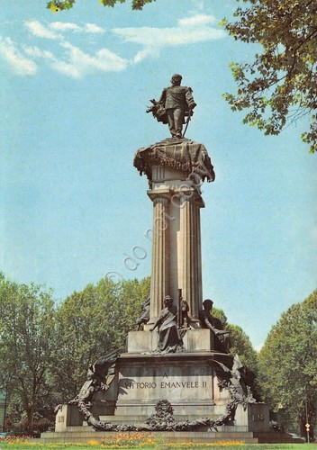 Cartolina Torino Monumento V. Emanuele II Centenario Unità Italia 1961