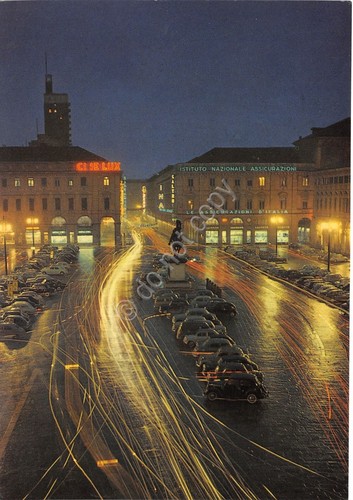 Cartolina Torino Piazza S. Carlo Nott XLVI Congresso Oftalmologia Tubi …