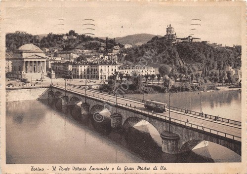 Cartolina Torino Ponte Vittori Emanuele e Gran Madre di Dio …