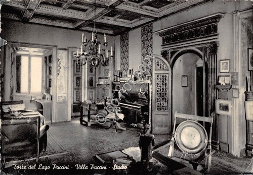 Cartolina Torre del Lago Puccini Villa Puccini Studio 1952 (Lucca)