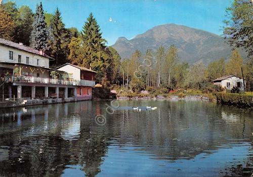 Cartolina Torre Pellice Fonte Bilancio Laghetto (Torino)