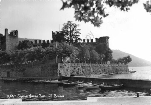 Cartolina Torri del Benaco barche 1966