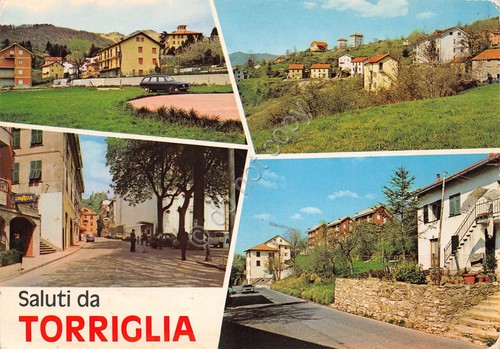 Cartolina Torriglia 4 vedute paese (Genova)