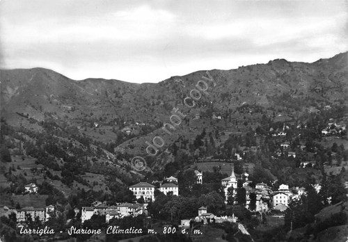 Cartolina Torriglia panorama e case anni '50