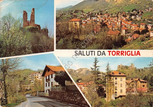 Cartolina Torriglia vedute e paese (Genova)