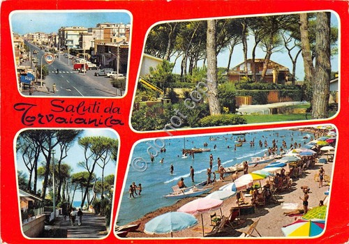 Cartolina Torvaianica Saluti da Vedutine spiaggia (Altre tematiche)
