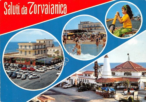 Cartolina Torvaianica Saluti da Vedutine vista dall'alto (Altre tematiche)