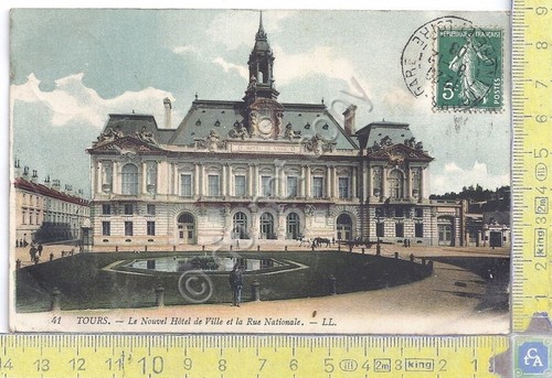Cartolina Tours - Nouvel Hotel de Ville - Colored - …