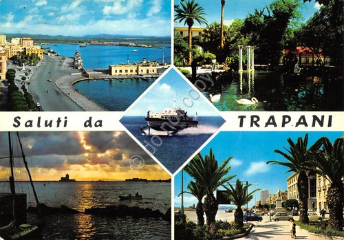 Cartolina Trapani vedute 1968