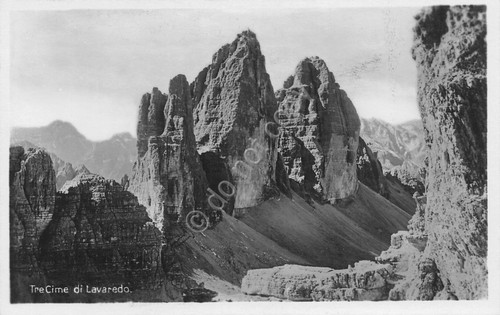 Cartolina Tre Cime di Lavaredo Foto cartolina anni '20