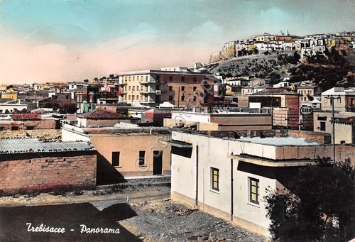 Cartolina Trebisacce panorama colorata 1959