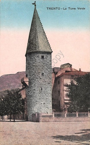 Cartolina Trento la Torre Verde