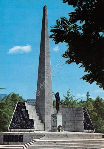 Cartolina Trento Monumento a De Gasperi timbro filatelico 1981 Francobollo …